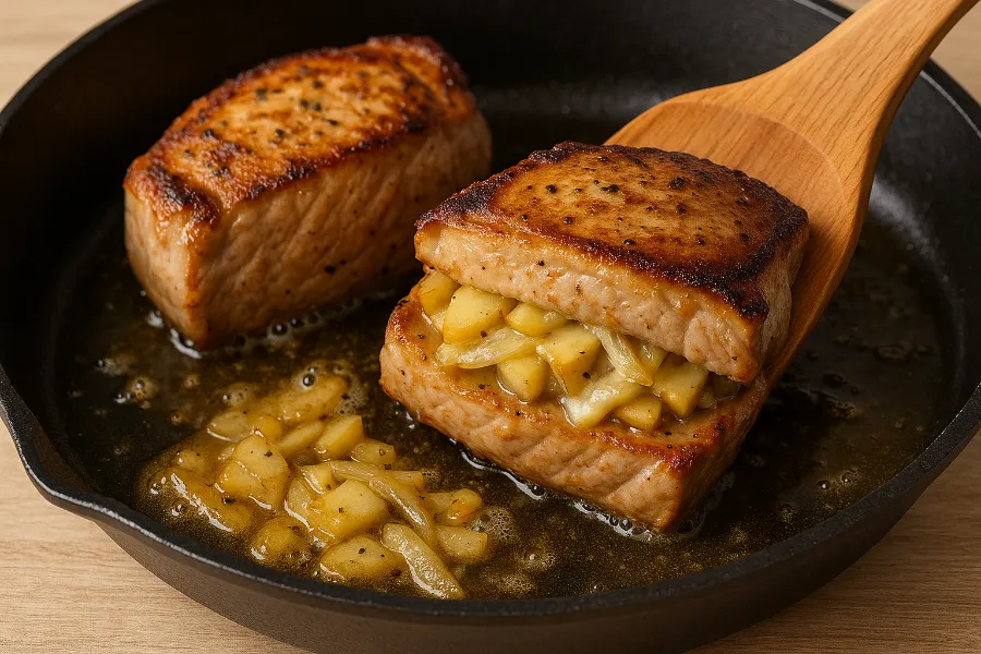 apple stuffed pork chops 3