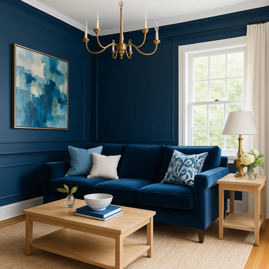 blue living room ideas right