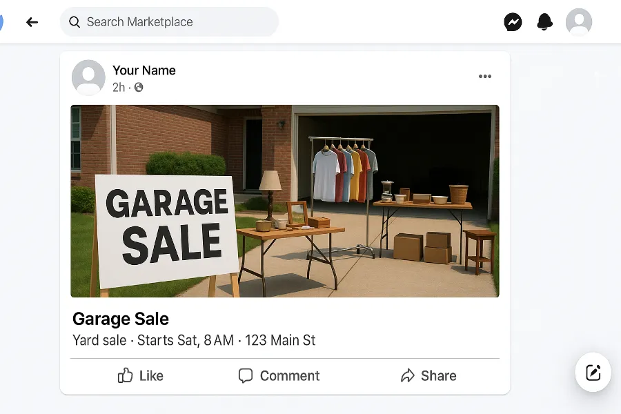 how do you post a yard sale on facebook marketplace 2