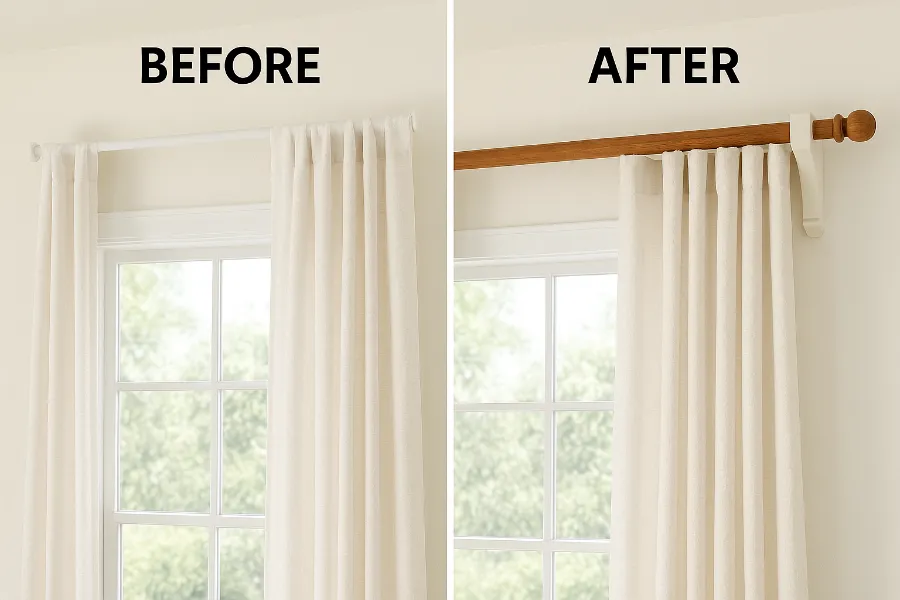 diy curtain rods 2