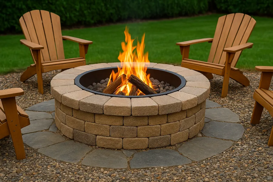 stone fire pit kit 1