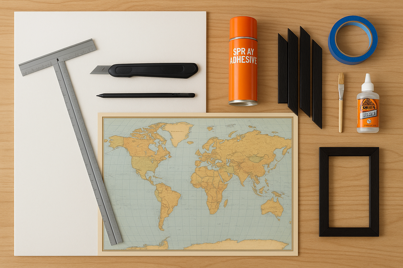 How to Frame a Map: A Complete DIY Guide for Stunning Wall Art | DIY ...