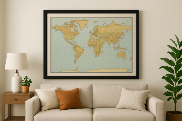 How to Frame a Map: A Complete DIY Guide for Stunning Wall Art | DIY ...