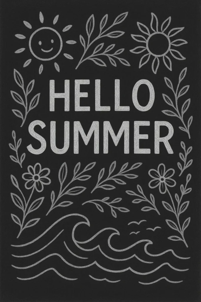 june chalkboard ideas hello