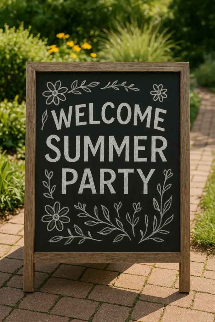 june chalkboard ideas summer party