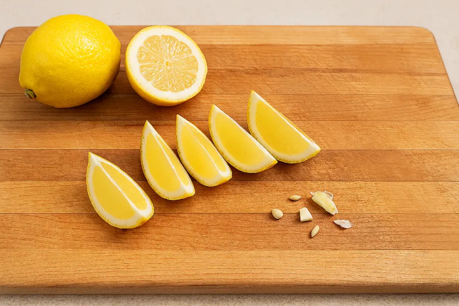 how to cut lemon wedges 1