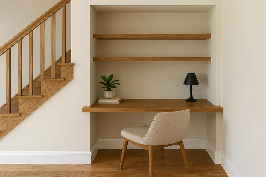 built in desk alcove 4
