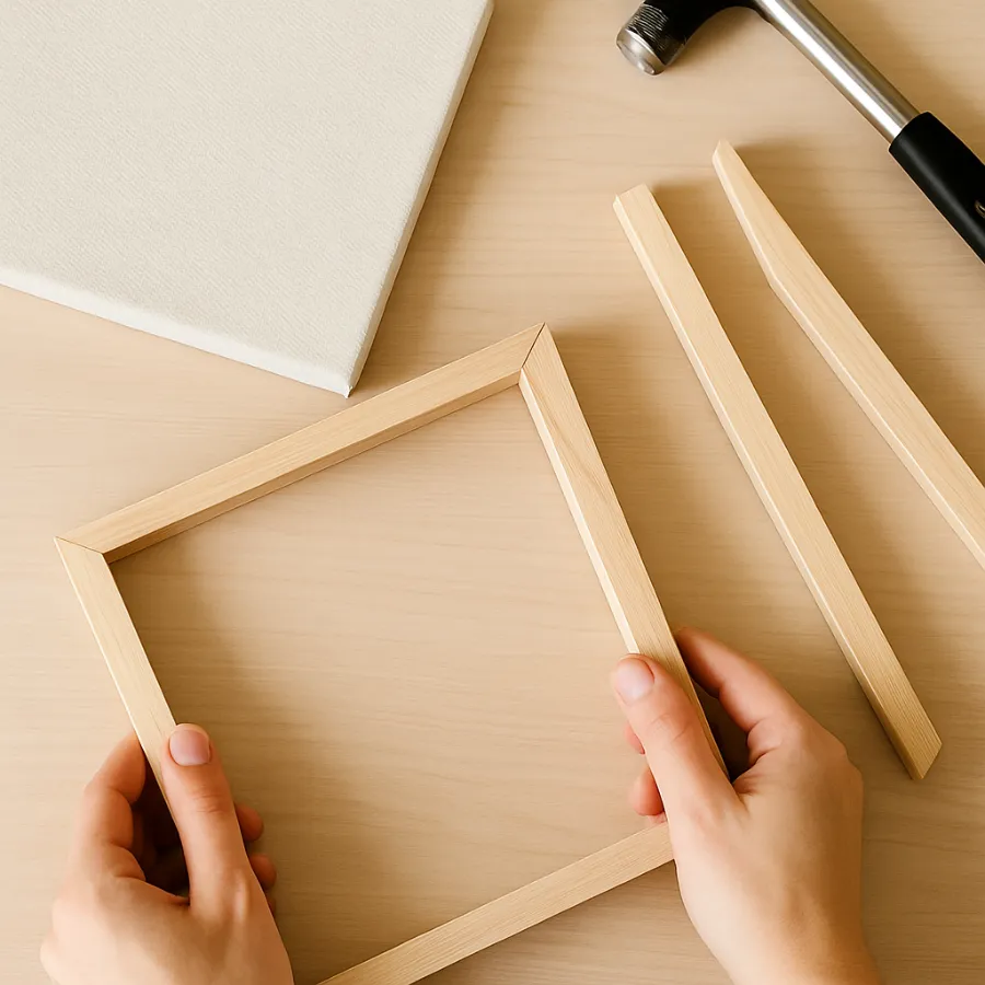 how to frame a canvas at home