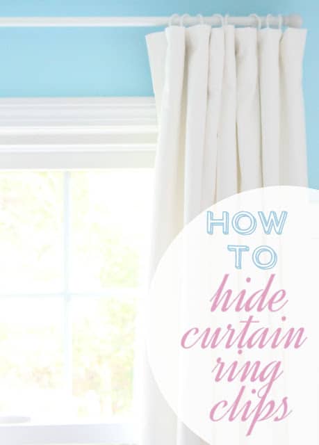 How to hide curtain ring clips.
