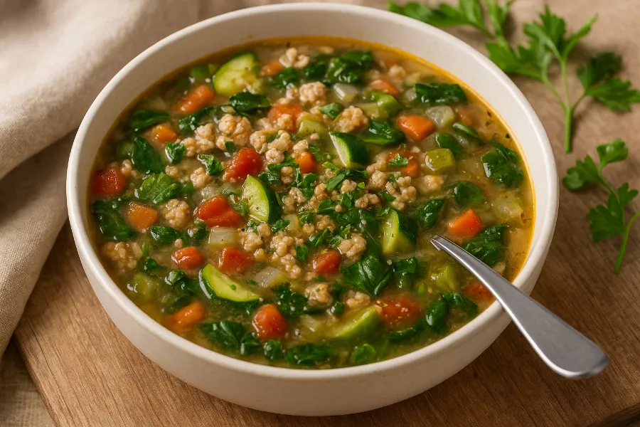soup with spoon