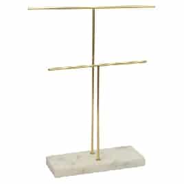 Marble and gold jewelry stand 
