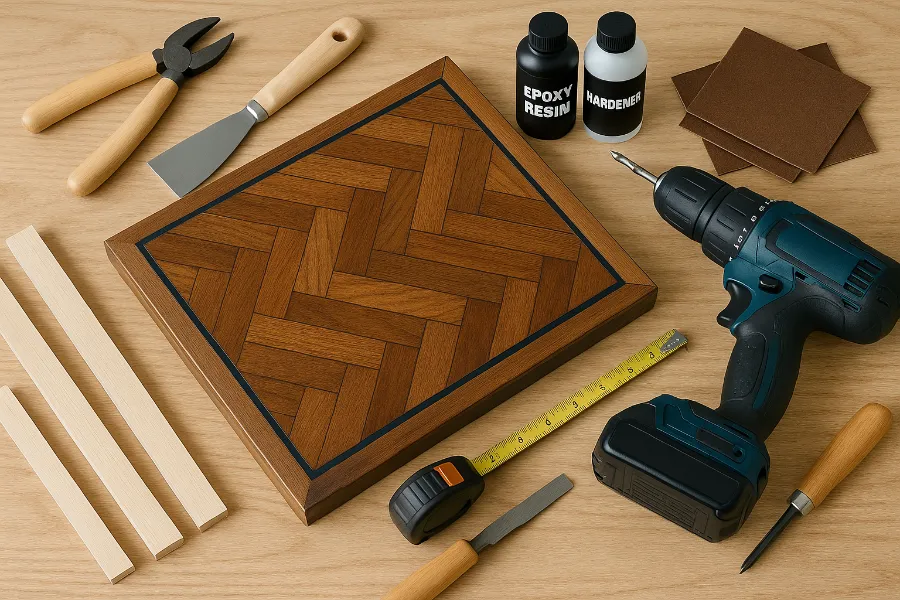 inlaid wood desktop 2