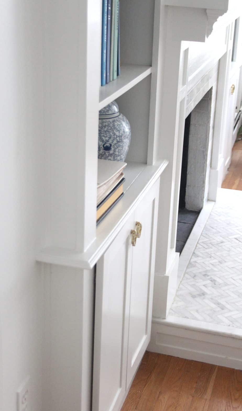 Updating And Adding Cabinet Doors To Built In Bookcases Shine Your Light