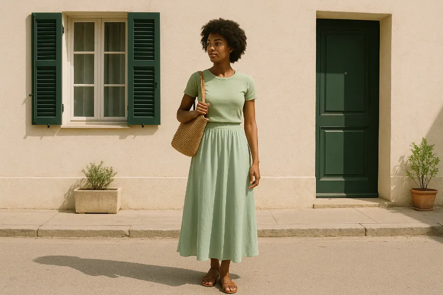 how to style long skirts in summer 3