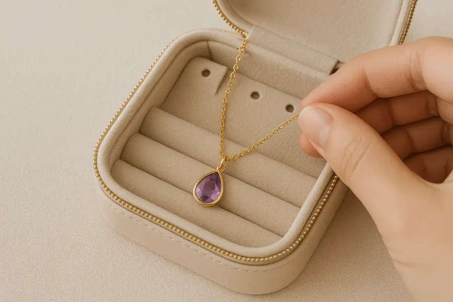 how to pack necklace for travel 2