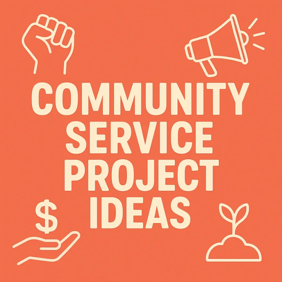 community service project ideas 1st
