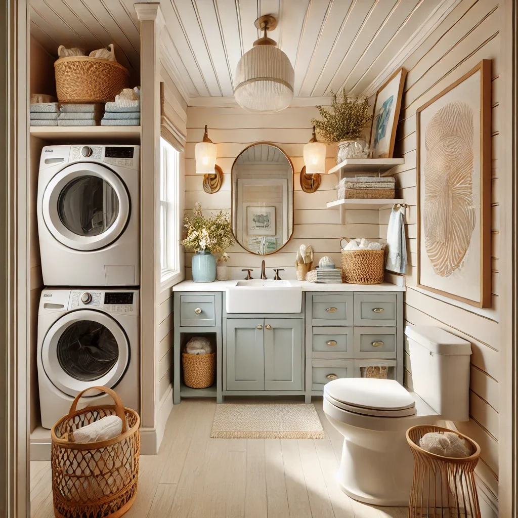 Half Bath/Laundry Room Transformation | DIY Home Decor