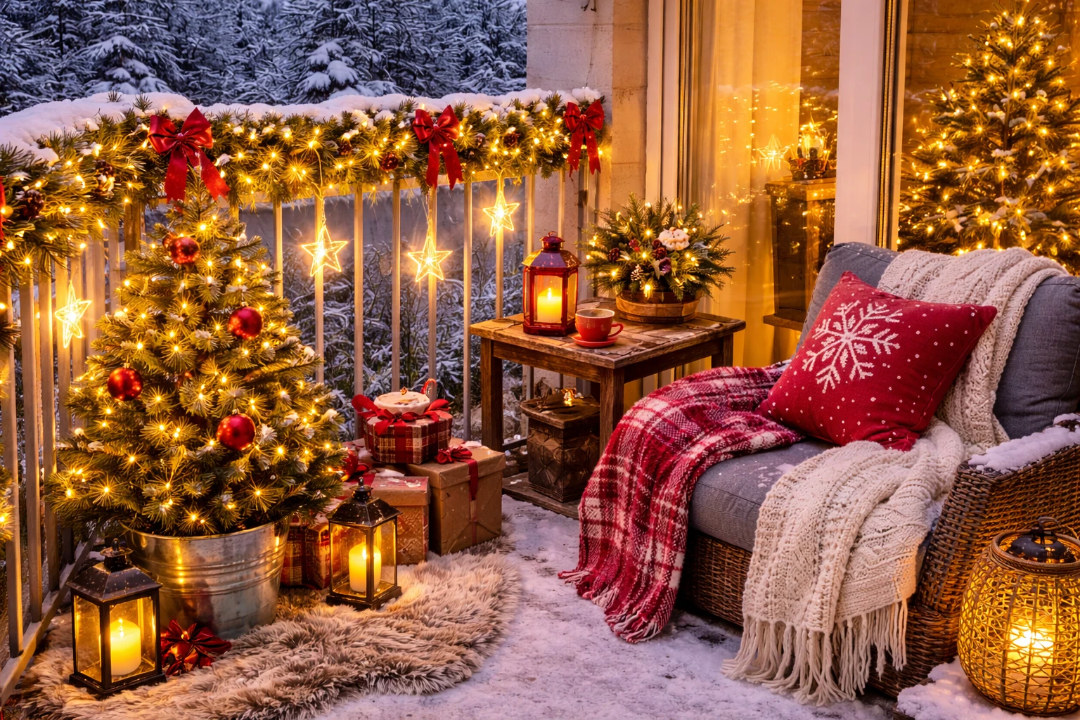 Outdoor Christmas Decor for Small Spaces