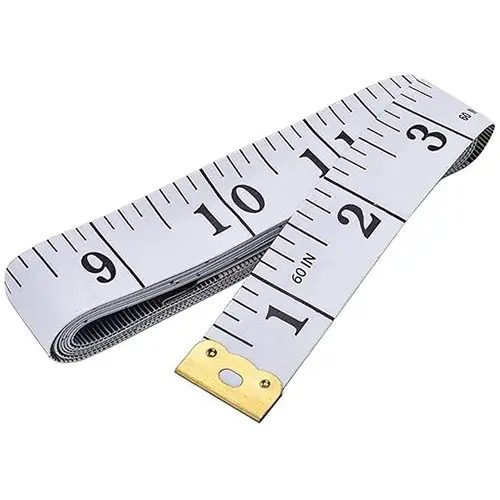 GDMINLO Soft Tape Measure Double Scale Body Sewing Flexible Tailor Craft Vinyl Ruler for Weight Loss Medical Body Measurement, Has Centimetre Scale on Reverse Side 60-inch（White）