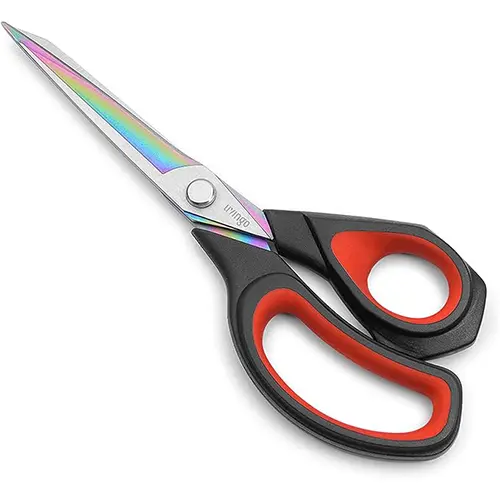 LIVINGO Premium Tailor Scissors Heavy Duty Multi-Purpose Titanium Coating Forged Stainless Steel Sewing Fabric Leather Dressmaking Comfort Grip Shears Professional Crafting