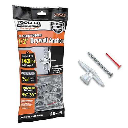 TOGGLER Toggle TB Residential Drywall Anchor with Screws