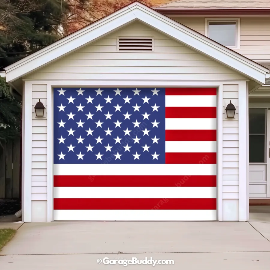 Garagebuddy- USA Flag -Single Garage Door