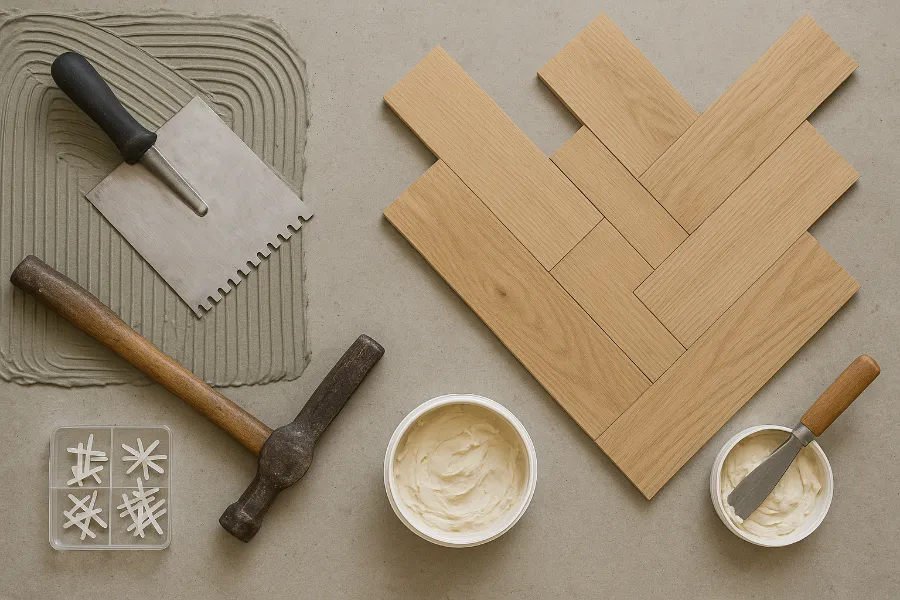 herringbone floor tile 2