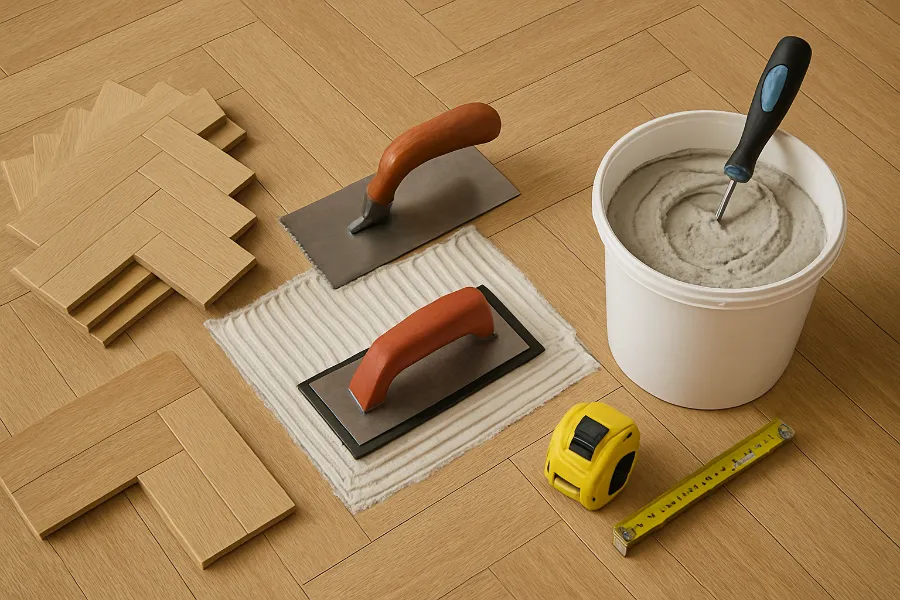 herringbone floor tile 3