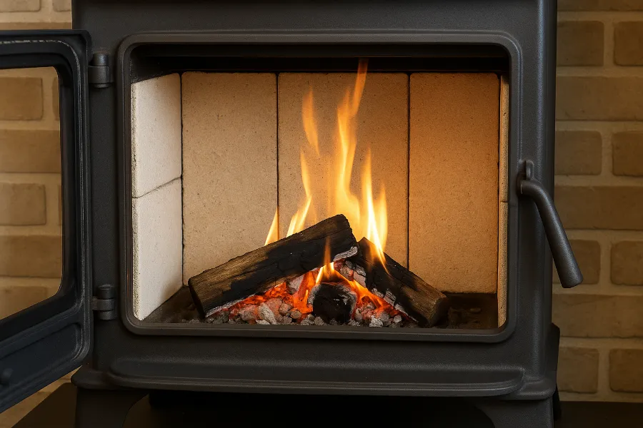 how to install fire bricks in wood stove 1