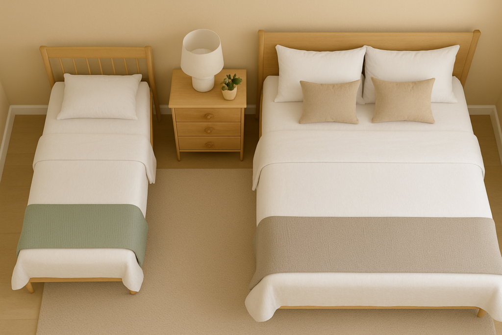 Tempat tidur kembar vs penuh: Pilih ukuran kasur yang tepat untuk rumah Anda