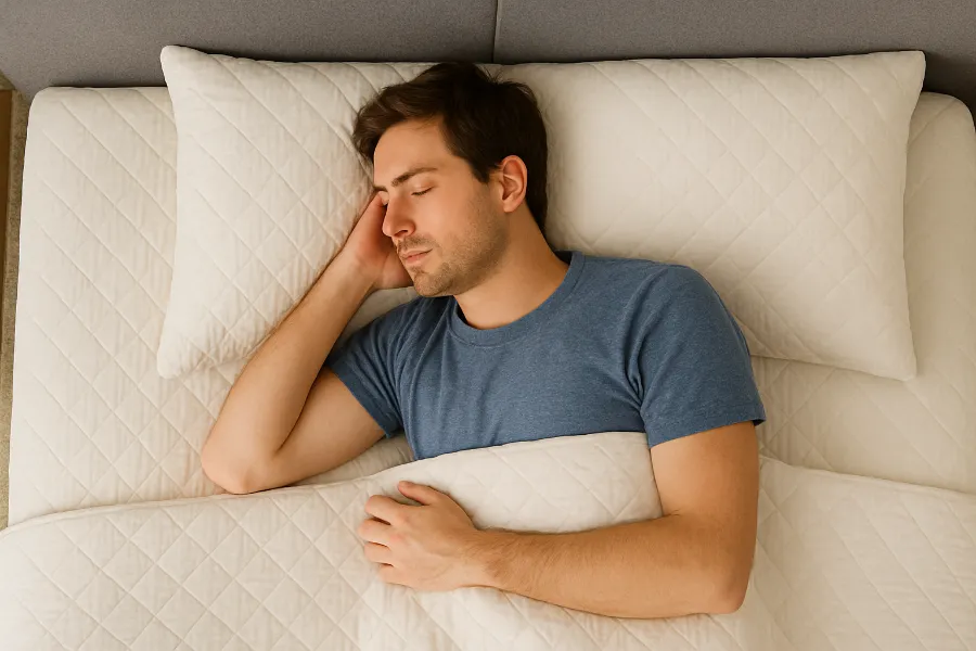 A_photograph_captures_a_young_caucasian_man_sleepi