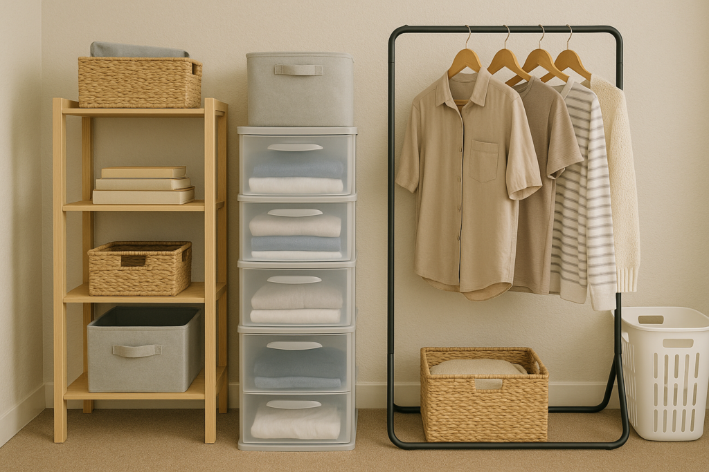 A_photograph_showcases_an_organized_bedroom_or_sma