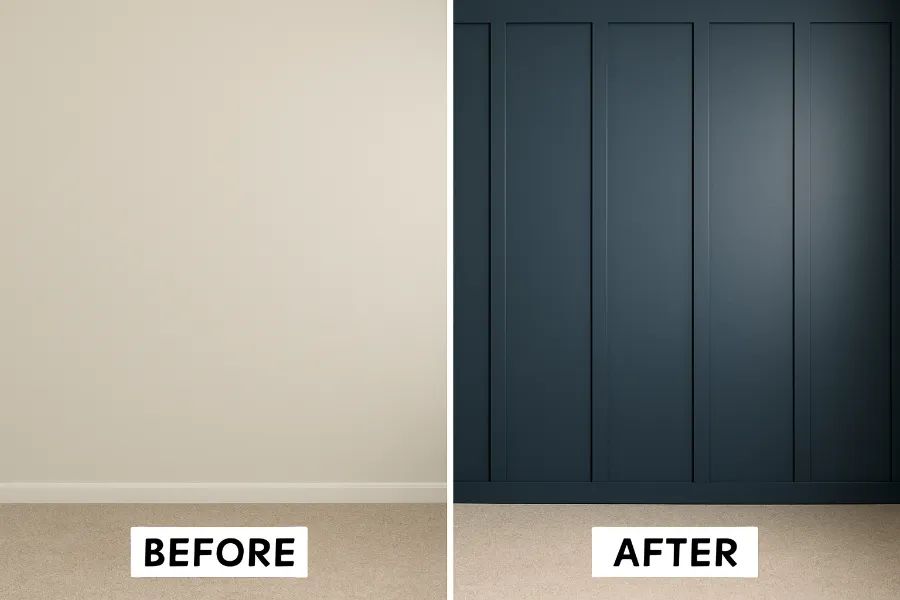 board and batten accent wall 3