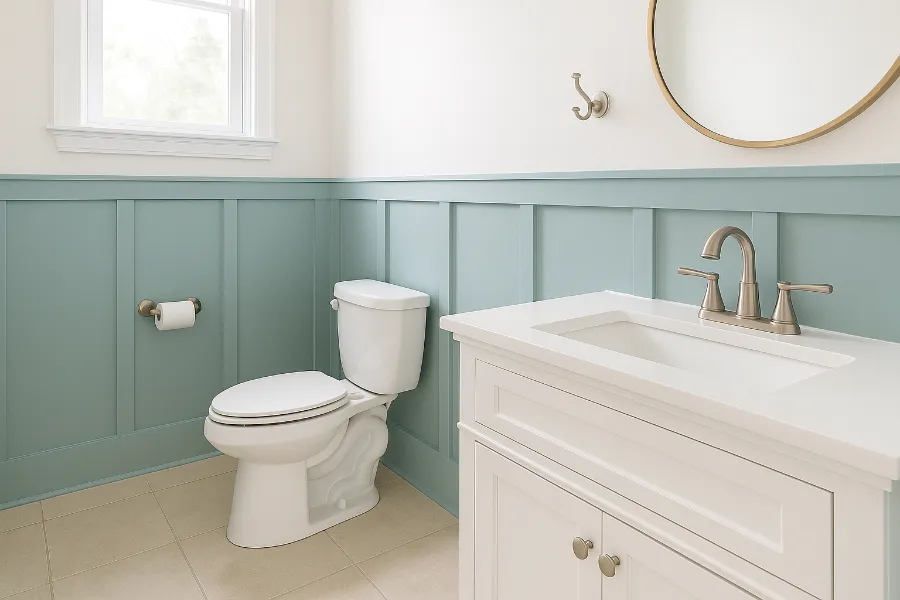 board and batten bathroom 1