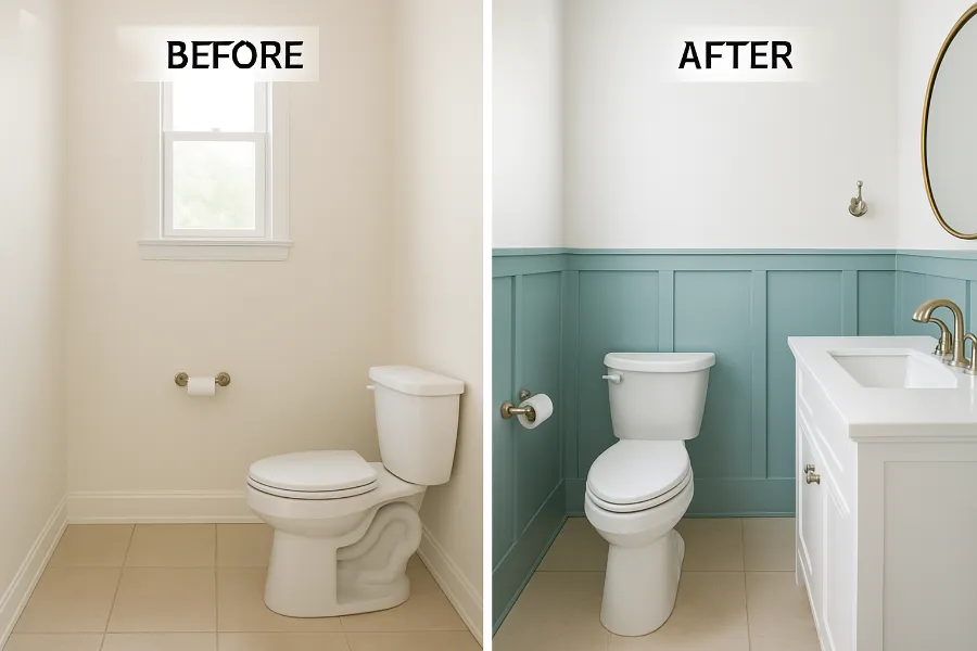 board and batten bathroom 3
