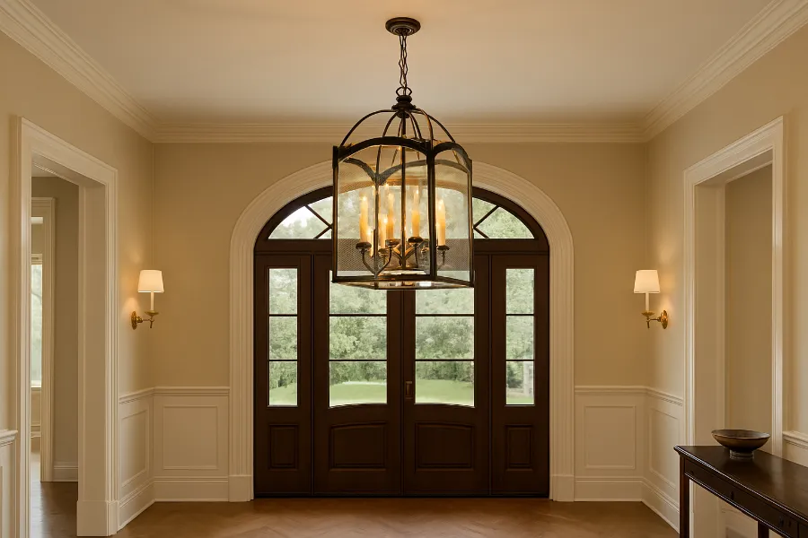 Chandelier foyer 1