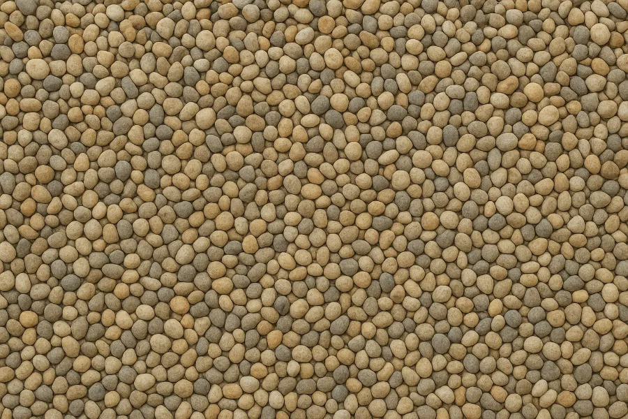 Berapa banyak kerikil kacang polong yang saya butuhkan 2