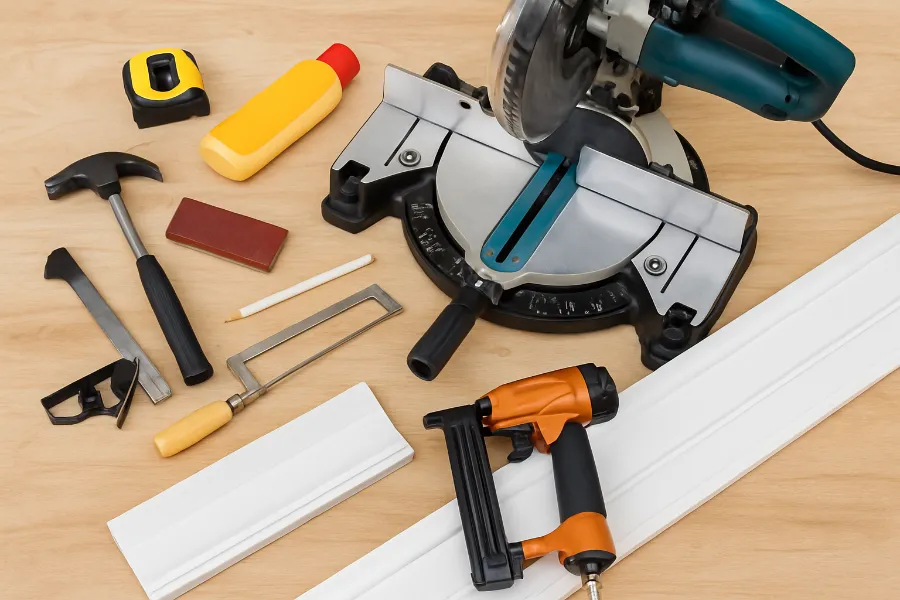 how to cut trim outside corners 3