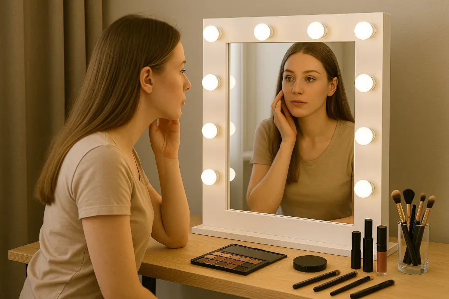 kesombongan makeup dengan lampu 5