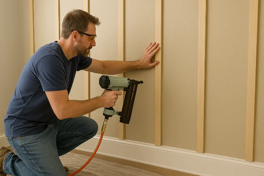 modern board and batten accent wall 2