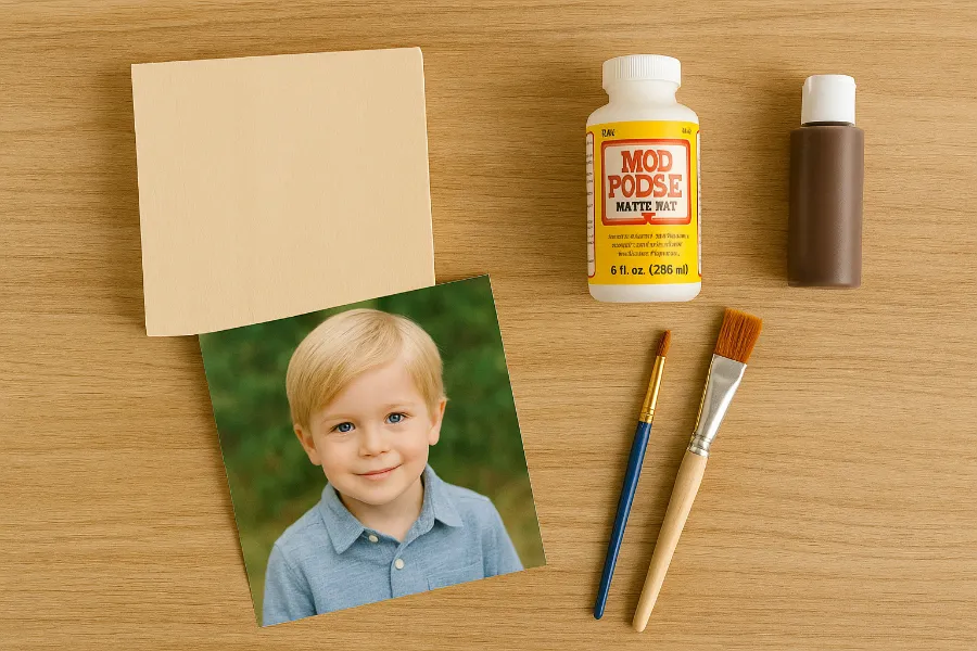 mounting photos on wood or board 3