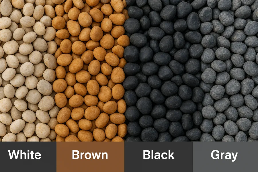 Warna kerikil kacang: Panduan untuk tampilan yang tepat untuk lanskap Anda