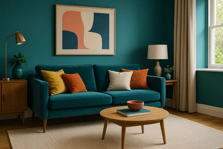 teal living room 1