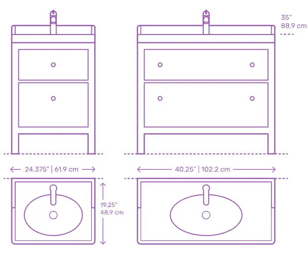If space is congested, use a single-sink vanity