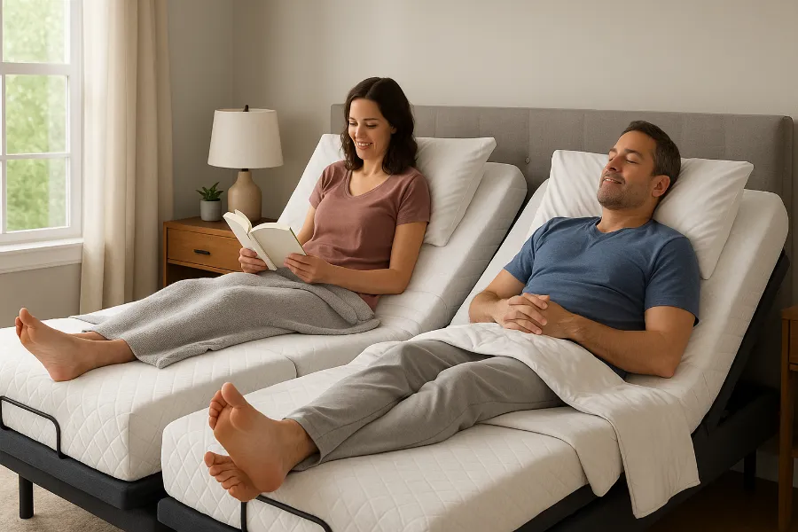 Adjustable Split-King Bed Setup for Couples 3