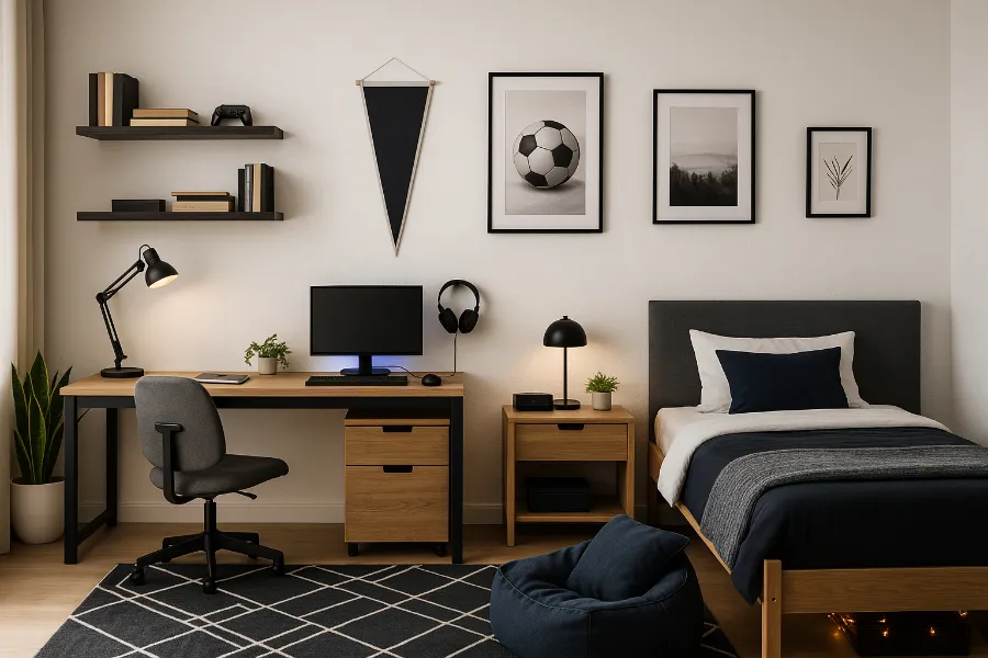 Ide Kamar Asrama Anak Laki-Laki: Kamar Asrama Mungil Sebenarnya Terasa Seperti Rumah Sendiri