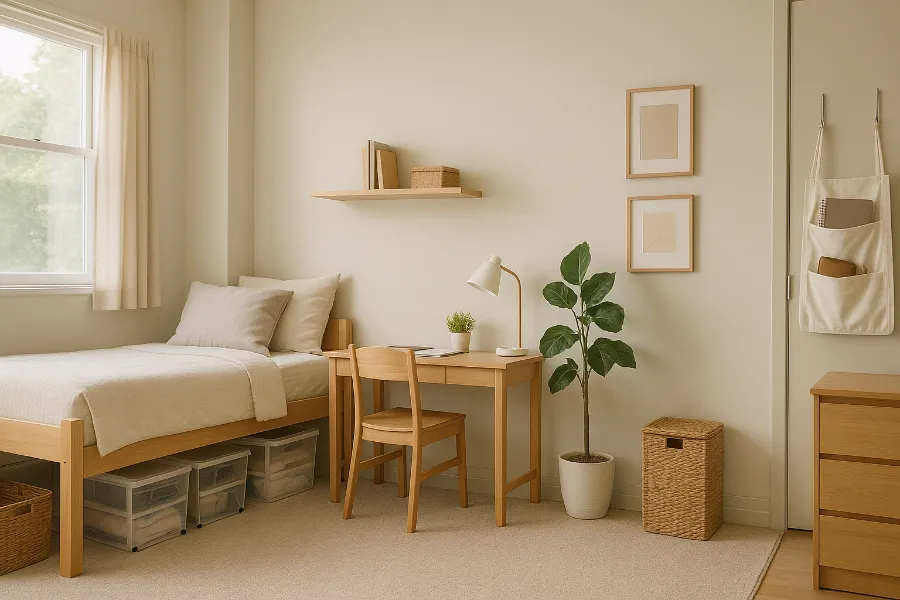 How to Maximize Small Dorm Storage Space 2