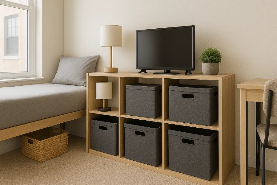 How to Maximize Small Dorm Storage Space 3