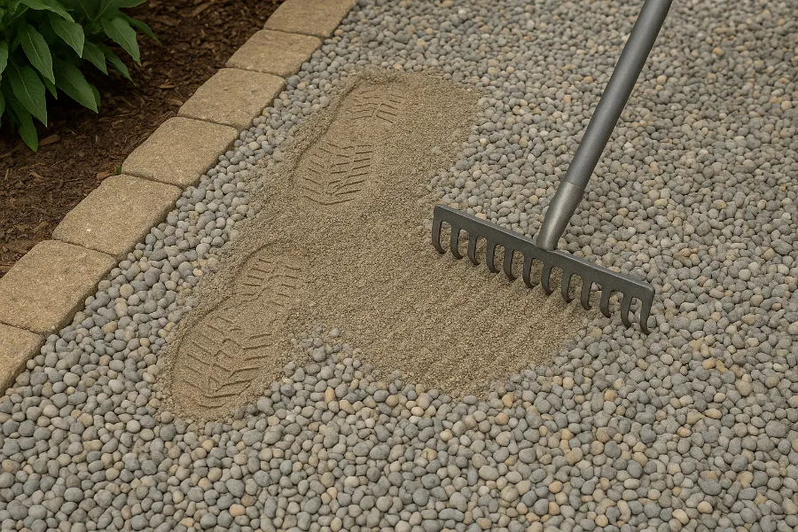 Install a Pea Gravel Patio 2