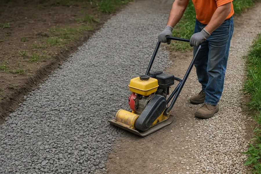 Preventing Weed Growth Under Pea Gravel 4